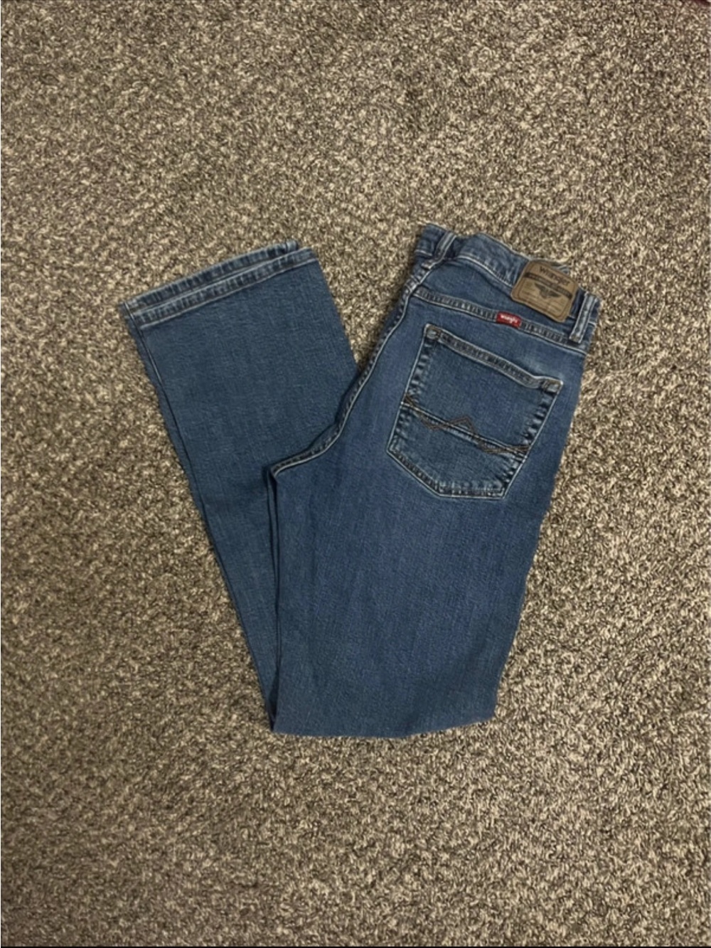 Wrangler Men's Straight Jeans - Dark Blue Denim